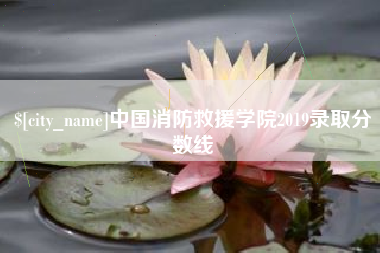 崇左中国消防救援学院2019录取分数线