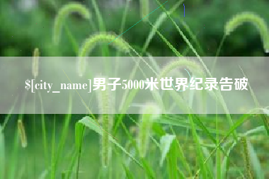 崇左男子5000米世界纪录告破