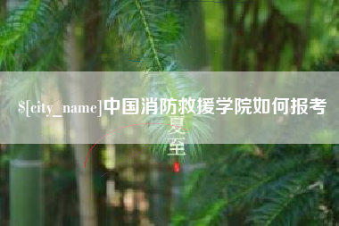 崇左中国消防救援学院如何报考