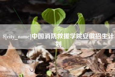 崇左中国消防救援学院安徽招生计划
