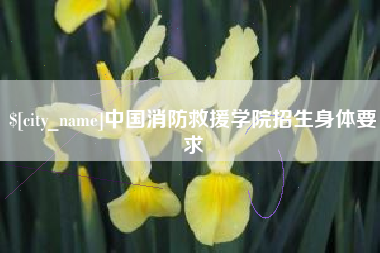 崇左中国消防救援学院招生身体要求
