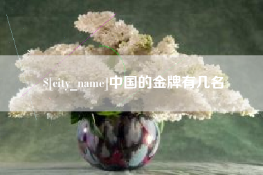 崇左中国的金牌有几名