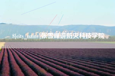 崇左张雪峰讲防灾科技学院