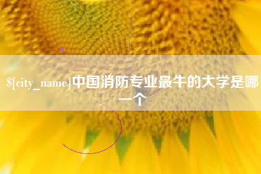 崇左中国消防专业最牛的大学是哪一个