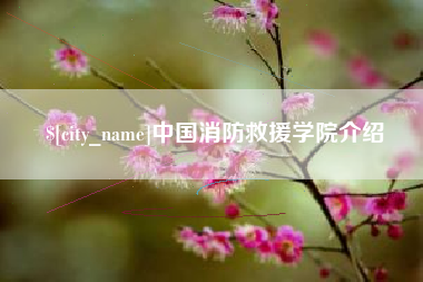 崇左中国消防救援学院介绍