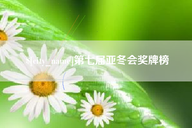 崇左第七届亚冬会奖牌榜