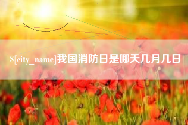 崇左我国消防日是哪天几月几日