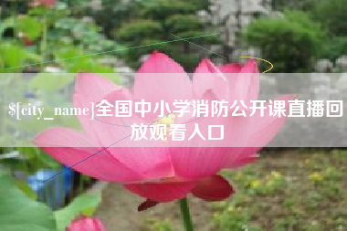 崇左全国中小学消防公开课直播回放观看入口