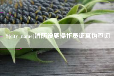 崇左消防设施操作员证真伪查询