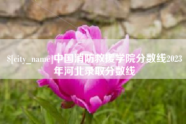 崇左中国消防救援学院分数线2023年河北录取分数线