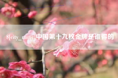 崇左中国第十九枚金牌是谁得的