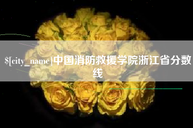 崇左中国消防救援学院浙江省分数线