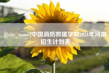 崇左中国消防救援学院2021年河南招生计划表