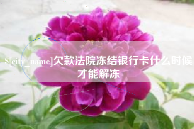 崇左欠款法院冻结银行卡什么时候才能解冻