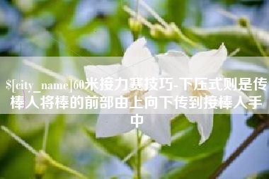 崇左60米接力赛技巧-下压式则是传棒人将棒的前部由上向下传到接棒人手中