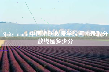 崇左中国消防救援学院河南录取分数线是多少分