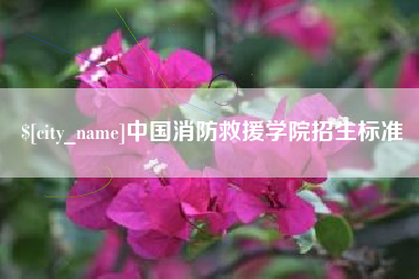 崇左中国消防救援学院招生标准