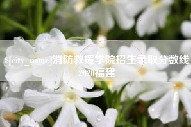 崇左消防救援学院招生录取分数线2020福建