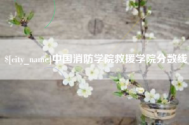 崇左中国消防学院救援学院分数线