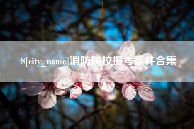 崇左消防院校报考条件合集